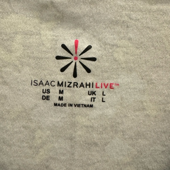 Isaac Mizrahi Live Printed Pima Cotton V-Neck 3/4-Sleeve Top Floral Blue, Size M - Picture 3 of 7